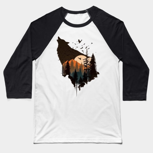 The outdoors is calling, Go Outside, hiking, nature, camping, outdoors, Baseball T-Shirt by ThatSimply!